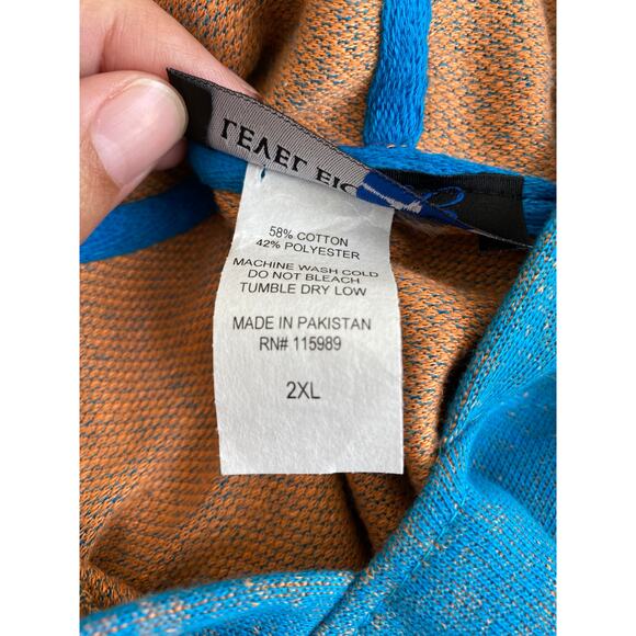 Level Eight Womens Blue Orange Hoodie Sweater Top NEW 2XL - Picture 7 of 9